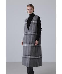 アルパカシャギーチェックワンピース