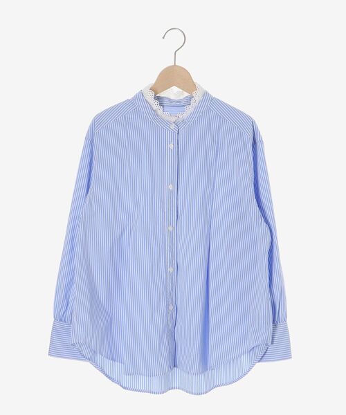le.coeur blanc(ルクールブラン)の「ストライプネックレース2wayシャツ(シャツ/ブラウス・レディース・ブルー系その他3/ブルー系その他2・38)」の15枚目の写真