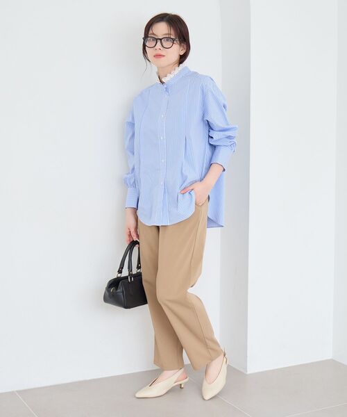 le.coeur blanc(ルクールブラン)の「ストライプネックレース2wayシャツ(シャツ/ブラウス・レディース・ブルー系その他3/ブルー系その他2・38)」の19枚目の写真