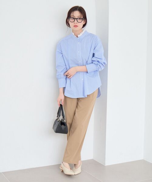 le.coeur blanc(ルクールブラン)の「ストライプネックレース2wayシャツ(シャツ/ブラウス・レディース・ブルー系その他3/ブルー系その他2・38)」の20枚目の写真