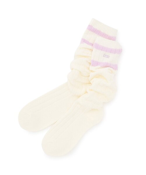 LOVETOXIC（ラブトキシック）の「【LTXC】ラインルーズソックス（ソックス/靴下・キッズ・オフホワイト/レッド/ラベンダー/ブラック/サックスブルー・F）」の5枚目の写真
