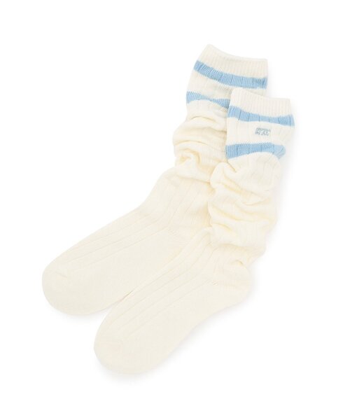 LOVETOXIC（ラブトキシック）の「【LTXC】ラインルーズソックス（ソックス/靴下・キッズ・オフホワイト/レッド/ラベンダー/ブラック/サックスブルー・F）」の4枚目の写真