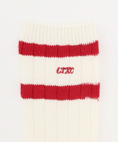 LOVETOXIC（ラブトキシック）の「【LTXC】ラインルーズソックス（ソックス/靴下・キッズ・オフホワイト/レッド/ラベンダー/ブラック/サックスブルー・F）」の6枚目の写真