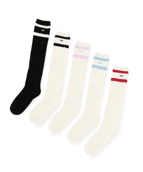 LOVETOXIC（ラブトキシック）の「【LTXC】ラインルーズソックス（ソックス/靴下・キッズ・オフホワイト/レッド/ラベンダー/ブラック/サックスブルー・F）」の8枚目の写真