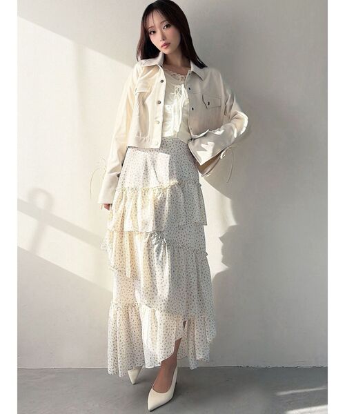 RESEXXY（リゼクシー）の「リボンスリーブショートブルゾン（ブルゾン・レディース・アイボリー/ブラック/ブラウン・FREE）」の11枚目の写真