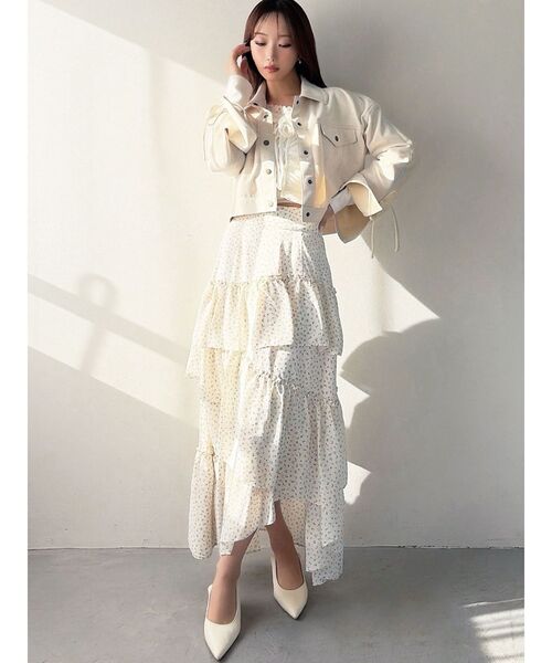 RESEXXY（リゼクシー）の「リボンスリーブショートブルゾン（ブルゾン・レディース・アイボリー/ブラック/ブラウン・FREE）」の12枚目の写真