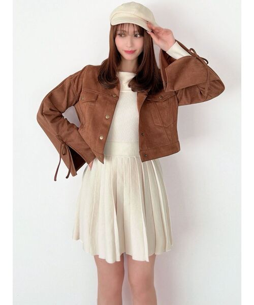 RESEXXY（リゼクシー）の「リボンスリーブショートブルゾン（ブルゾン・レディース・アイボリー/ブラック/ブラウン・FREE）」の16枚目の写真