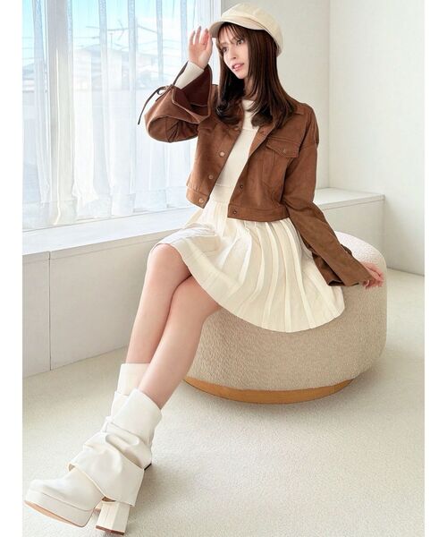 RESEXXY（リゼクシー）の「リボンスリーブショートブルゾン（ブルゾン・レディース・アイボリー/ブラック/ブラウン・FREE）」の17枚目の写真