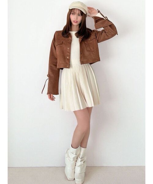 RESEXXY（リゼクシー）の「リボンスリーブショートブルゾン（ブルゾン・レディース・アイボリー/ブラック/ブラウン・FREE）」の18枚目の写真