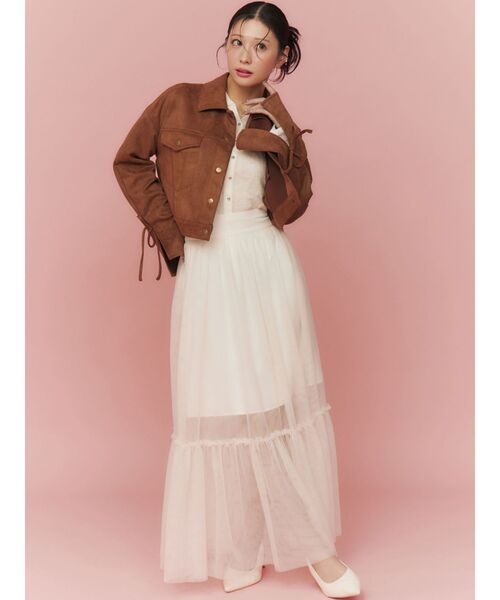 RESEXXY（リゼクシー）の「リボンスリーブショートブルゾン（ブルゾン・レディース・アイボリー/ブラック/ブラウン・FREE）」の19枚目の写真