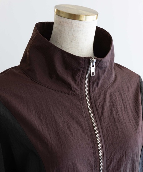 EN NEUME(エンノイム)の「Washed Taffeta Bicolor Oversize Blouson(ブルゾン・レディース・ブラウン/ブラック/グレイッシュベージュ・FREE)」の10枚目の写真