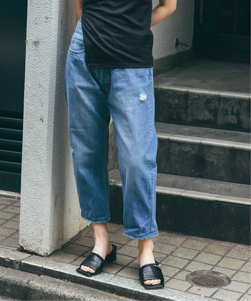 Bonum(ボナム)の「《追加2》テーパードデニム5ポケットパンツ(デニムパンツ・レディース・コバルトブルー/ネイビー・26/32/30/28)」の2枚目の写真