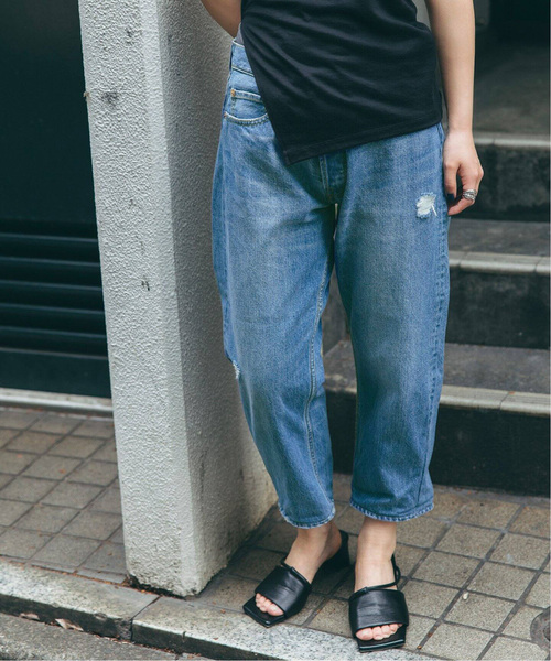 Bonum(ボナム)の「《追加2》テーパードデニム5ポケットパンツ(デニムパンツ・レディース・コバルトブルー/ネイビー・26/32/30/28)」の9枚目の写真