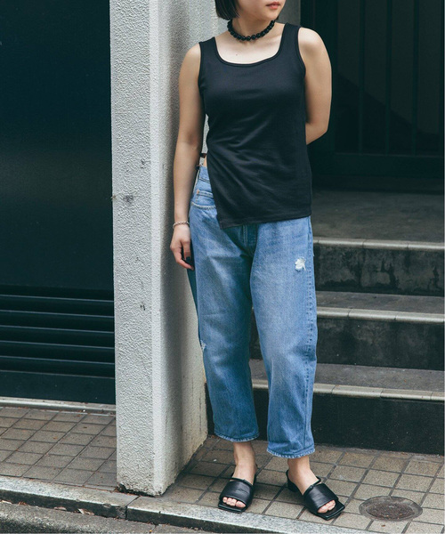 Bonum(ボナム)の「《追加2》テーパードデニム5ポケットパンツ(デニムパンツ・レディース・コバルトブルー/ネイビー・26/32/30/28)」の10枚目の写真