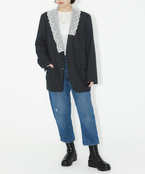 Bonum(ボナム)の「《追加2》テーパードデニム5ポケットパンツ(デニムパンツ・レディース・コバルトブルー/ネイビー・26/32/30/28)」の15枚目の写真