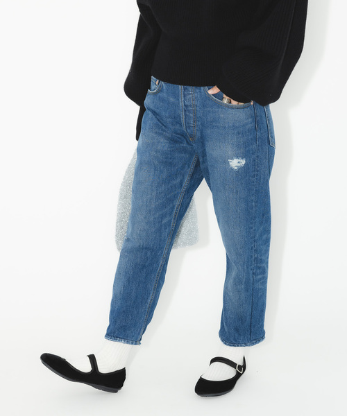 Bonum(ボナム)の「《追加2》テーパードデニム5ポケットパンツ(デニムパンツ・レディース・コバルトブルー/ネイビー・26/32/30/28)」の19枚目の写真