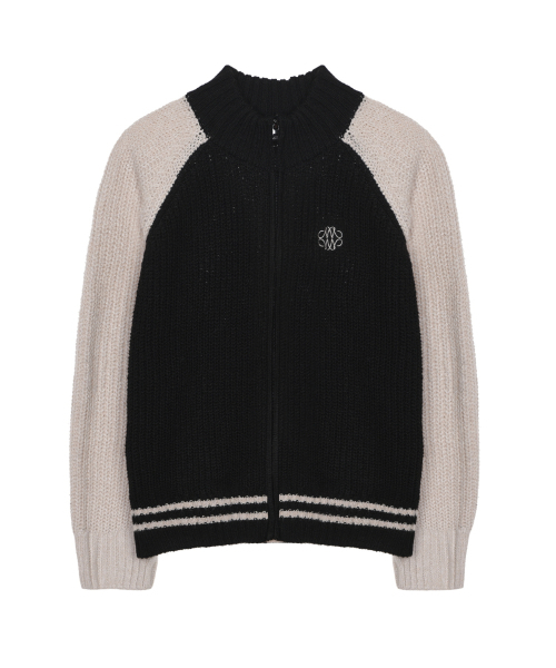 NICK&NICOLE(ニックアンドニコール)の「RAGLAN RIB HALF ZIP KNIT CARDIGAN_BLACK(カーディガン/ボレロ・レディース・その他・FREE)」の4枚目の写真