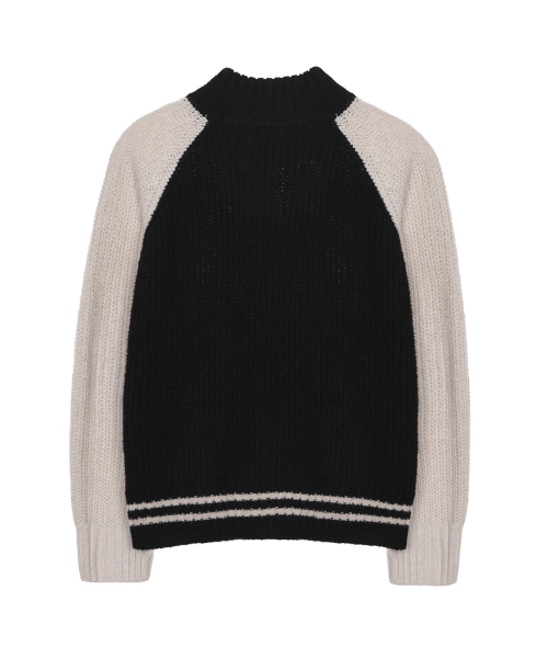 NICK&NICOLE(ニックアンドニコール)の「RAGLAN RIB HALF ZIP KNIT CARDIGAN_BLACK(カーディガン/ボレロ・レディース・その他・FREE)」の5枚目の写真