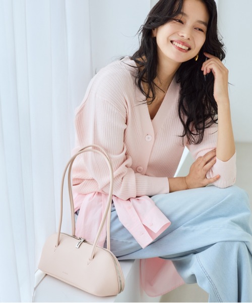 BARNYARDSTORM（バンヤードストーム）の「BARNYARDSTORM / ワイドリブカーデ / ハンドウォッシャブル（カーディガン/ボレロ・レディース・ベージュ/グレー/ピンク・FREE）」の3枚目の写真