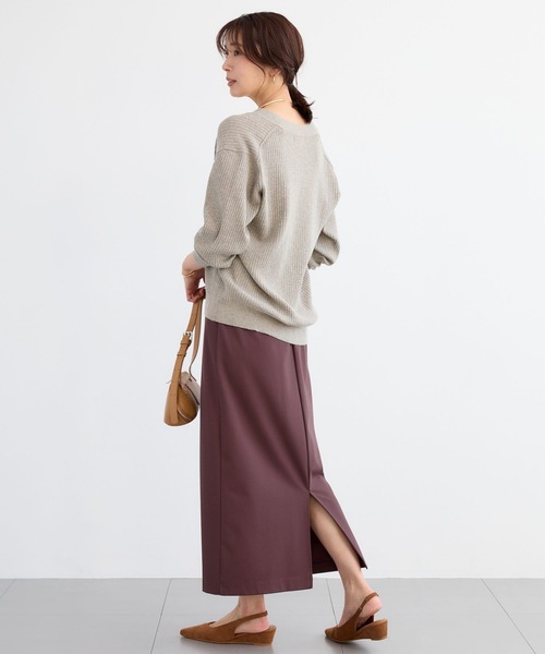 BARNYARDSTORM（バンヤードストーム）の「BARNYARDSTORM / ワイドリブカーデ / ハンドウォッシャブル（カーディガン/ボレロ・レディース・ベージュ/グレー/ピンク・FREE）」の5枚目の写真