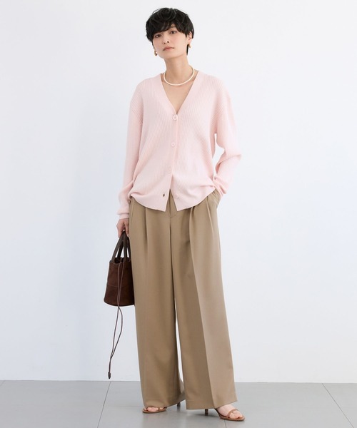 BARNYARDSTORM（バンヤードストーム）の「BARNYARDSTORM / ワイドリブカーデ / ハンドウォッシャブル（カーディガン/ボレロ・レディース・ベージュ/グレー/ピンク・FREE）」の21枚目の写真