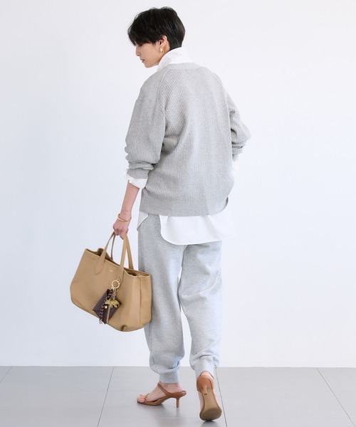 BARNYARDSTORM（バンヤードストーム）の「BARNYARDSTORM / ワイドリブカーデ / ハンドウォッシャブル（カーディガン/ボレロ・レディース・ベージュ/グレー/ピンク・FREE）」の10枚目の写真