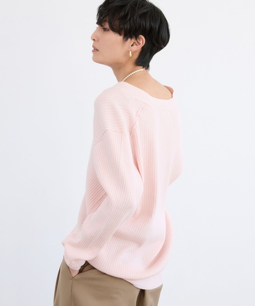 BARNYARDSTORM（バンヤードストーム）の「BARNYARDSTORM / ワイドリブカーデ / ハンドウォッシャブル（カーディガン/ボレロ・レディース・ベージュ/グレー/ピンク・FREE）」の19枚目の写真