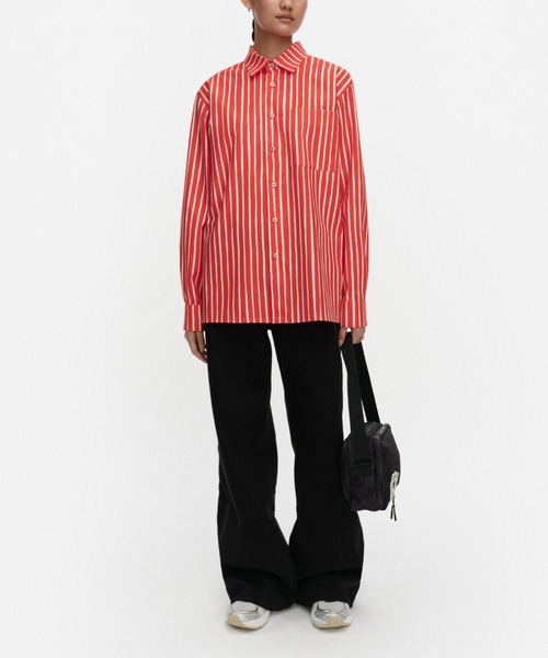 marimekko（マリメッコ）の「【kioski】 Piccolo / Jokapoika  shirt（シャツ/ブラウス・レディース・ライトピンク/ブラック/ライトグリーン/レッド/ネイビー・X-SMALL/SMALL/MEDIUM/LARGE/X-LARGE）」の5枚目の写真