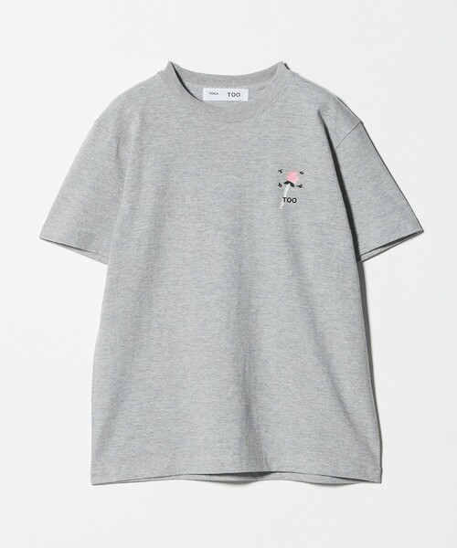 【新品未使用】TOGAエンボスカットソー TOGA TOO＞エンブロイダリー ショートスリーブ Tシャツ LT.GRAY（T