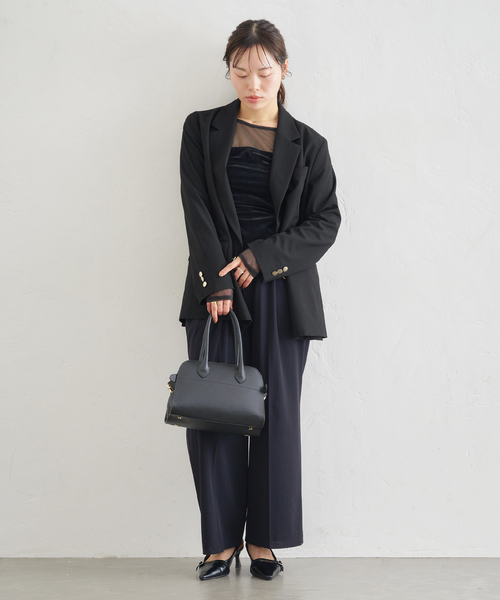 U by SPICK&SPAN（ユーバイスピックアンドスパン）の「ダブルボタンジャケット（テーラードジャケット・レディース・ブラウン/ブラック・38/36）」の18枚目の写真