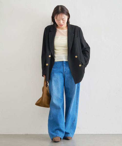 U by SPICK&SPAN（ユーバイスピックアンドスパン）の「ダブルボタンジャケット（テーラードジャケット・レディース・ブラウン/ブラック・38/36）」の12枚目の写真