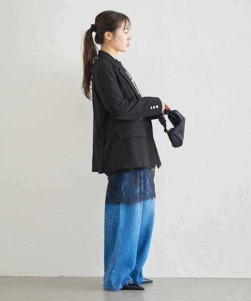 U by SPICK&SPAN（ユーバイスピックアンドスパン）の「ダブルボタンジャケット（テーラードジャケット・レディース・ブラウン/ブラック・38/36）」の9枚目の写真