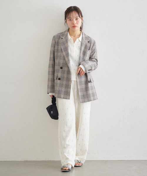 U by SPICK&SPAN（ユーバイスピックアンドスパン）の「ダブルボタンジャケット（テーラードジャケット・レディース・ブラウン/ブラック・38/36）」の8枚目の写真