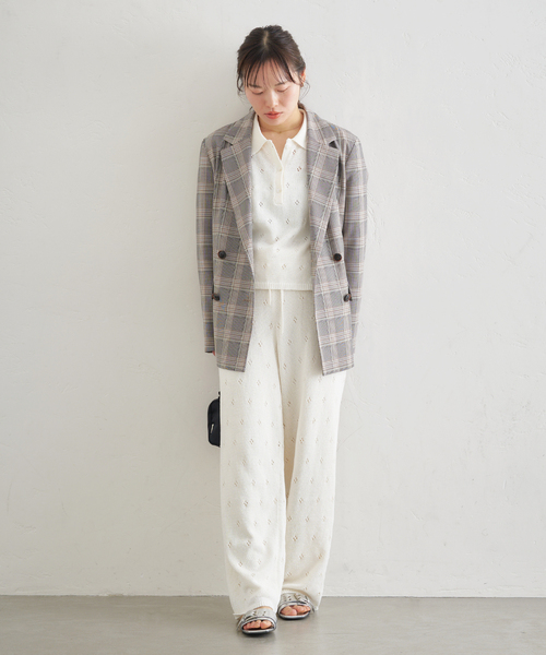 U by SPICK&SPAN（ユーバイスピックアンドスパン）の「ダブルボタンジャケット（テーラードジャケット・レディース・ブラウン/ブラック・38/36）」の6枚目の写真