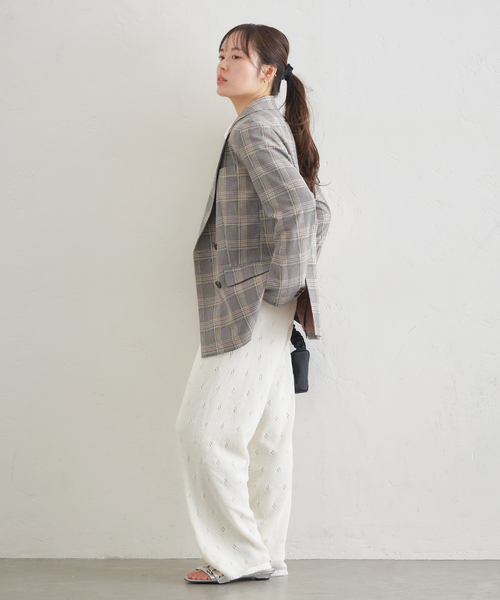 U by SPICK&SPAN（ユーバイスピックアンドスパン）の「ダブルボタンジャケット（テーラードジャケット・レディース・ブラウン/ブラック・38/36）」の4枚目の写真