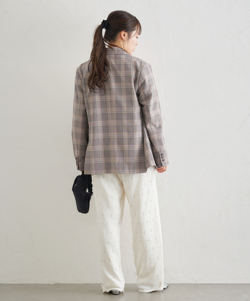 U by SPICK&SPAN（ユーバイスピックアンドスパン）の「ダブルボタンジャケット（テーラードジャケット・レディース・ブラウン/ブラック・38/36）」の3枚目の写真