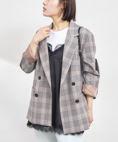 U by SPICK&SPAN(ユーバイスピックアンドスパン)の「ダブルボタンジャケット(テーラードジャケット・レディース・ブラウン/ブラック・38/36)」の20枚目の写真