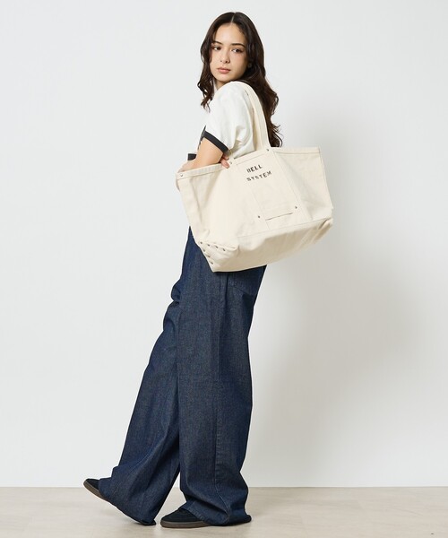 ABAHOUSE(アバハウス)の「【BELL SYSTEM / ベルシステム】Canvas Tool Bag / キャンバスツールバッグ/ ユニセックス/Mロング(ショルダーバッグ・メンズ・アイボリー・フリー)」の10枚目の写真