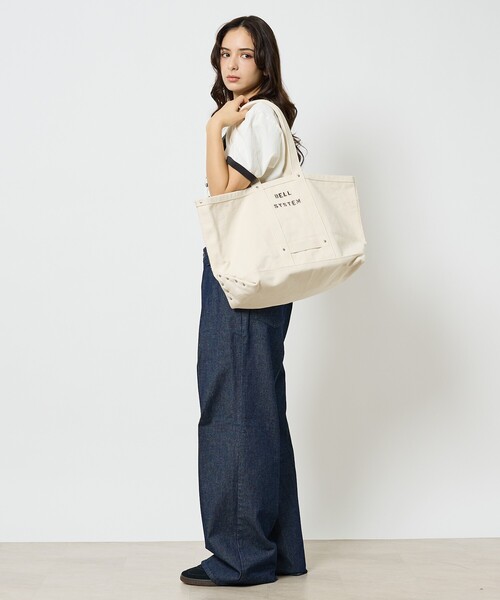 ABAHOUSE(アバハウス)の「【BELL SYSTEM / ベルシステム】Canvas Tool Bag / キャンバスツールバッグ/ ユニセックス/Mロング(ショルダーバッグ・メンズ・アイボリー・フリー)」の9枚目の写真