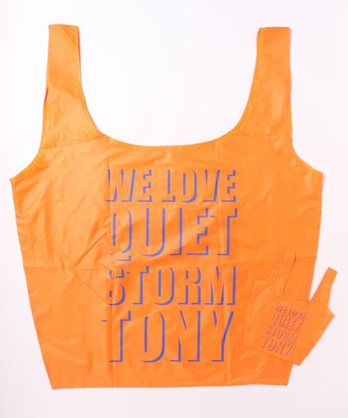 TonyTaizsun（トニータイズサン）の「【TonyTaizsun/トニータイズサン】Tony便利 Bag (特大+極小セット)　ビッグトート　ランドリー　ショッピング（ショルダーバッグ・メンズ・オレンジ/ホワイト・FREE）」の5枚目の写真