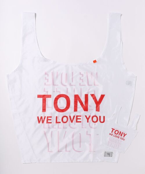 TonyTaizsun（トニータイズサン）の「【TonyTaizsun/トニータイズサン】Tony便利 Bag (特大+極小セット)　ビッグトート　ランドリー　ショッピング（ショルダーバッグ・メンズ・オレンジ/ホワイト・FREE）」の3枚目の写真