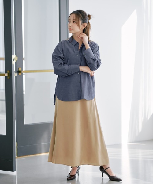 COHINA(コヒナ)の「COHINAスタンダードシャツ 【低身長・小柄女性】(シャツ/ブラウス・レディース・ネイビー/ブルー/ホワイト・ONE SIZE)」の21枚目の写真