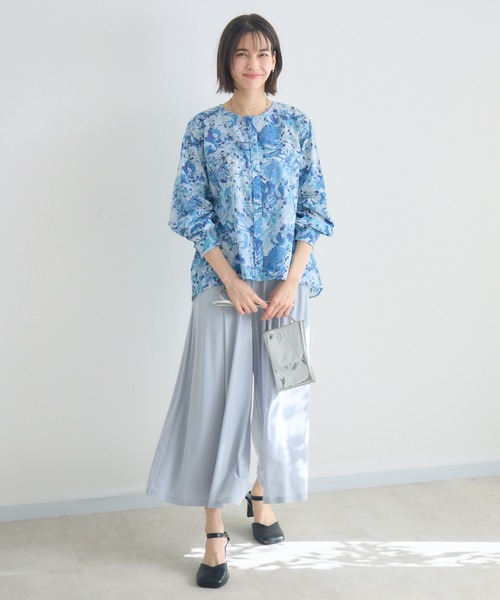 KATHARINE ROSS（キャサリンロス）の「【KATHARINE ROSS】【MADE IN JAPAN/洗濯機洗い可】LIBERTY PUNKPOSYプリントブラウス（シャツ/ブラウス・レディース・ブルー/ピンク/イエロー・FREE）」の4枚目の写真