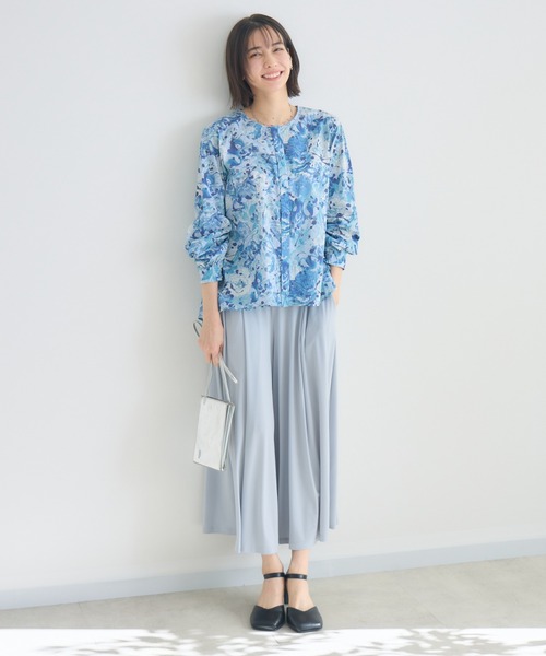 KATHARINE ROSS（キャサリンロス）の「【KATHARINE ROSS】【MADE IN JAPAN/洗濯機洗い可】LIBERTY PUNKPOSYプリントブラウス（シャツ/ブラウス・レディース・ブルー/ピンク/イエロー・FREE）」の5枚目の写真