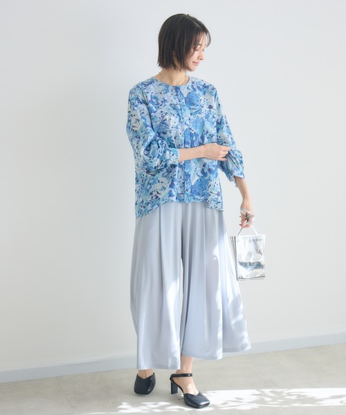 KATHARINE ROSS（キャサリンロス）の「【KATHARINE ROSS】【MADE IN JAPAN/洗濯機洗い可】LIBERTY PUNKPOSYプリントブラウス（シャツ/ブラウス・レディース・ブルー/ピンク/イエロー・FREE）」の6枚目の写真