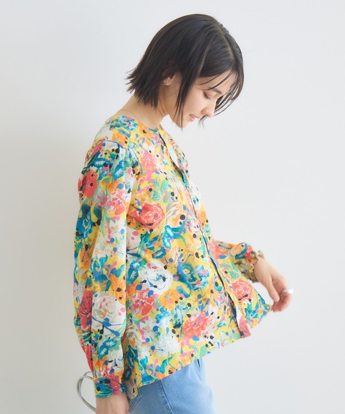 KATHARINE ROSS（キャサリンロス）の「【KATHARINE ROSS】【MADE IN JAPAN/洗濯機洗い可】LIBERTY PUNKPOSYプリントブラウス（シャツ/ブラウス・レディース・ブルー/ピンク/イエロー・FREE）」の13枚目の写真