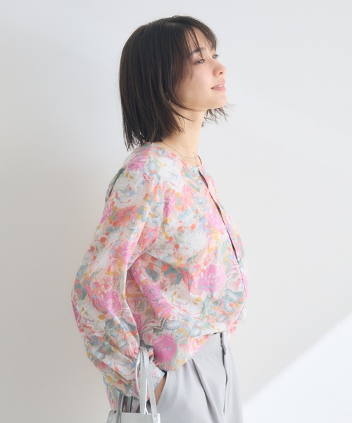 KATHARINE ROSS（キャサリンロス）の「【KATHARINE ROSS】【MADE IN JAPAN/洗濯機洗い可】LIBERTY PUNKPOSYプリントブラウス（シャツ/ブラウス・レディース・ブルー/ピンク/イエロー・FREE）」の20枚目の写真