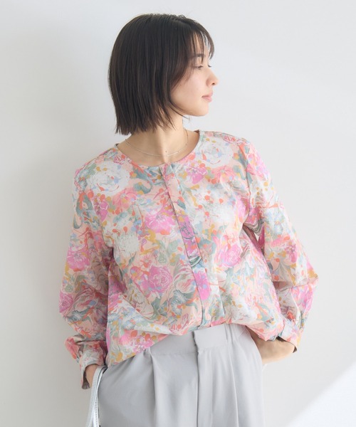 KATHARINE ROSS（キャサリンロス）の「【KATHARINE ROSS】【MADE IN JAPAN/洗濯機洗い可】LIBERTY PUNKPOSYプリントブラウス（シャツ/ブラウス・レディース・ブルー/ピンク/イエロー・FREE）」の19枚目の写真