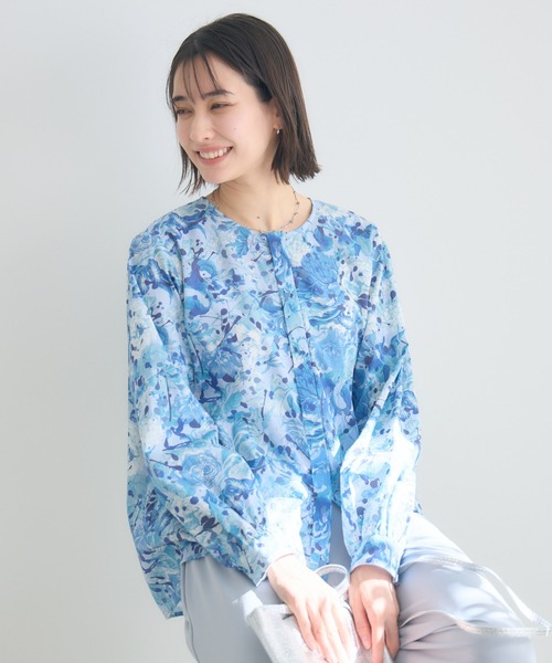 KATHARINE ROSS（キャサリンロス）の「【KATHARINE ROSS】【MADE IN JAPAN/洗濯機洗い可】LIBERTY PUNKPOSYプリントブラウス（シャツ/ブラウス・レディース・ブルー/ピンク/イエロー・FREE）」の8枚目の写真