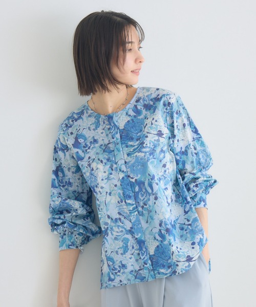 KATHARINE ROSS（キャサリンロス）の「【KATHARINE ROSS】【MADE IN JAPAN/洗濯機洗い可】LIBERTY PUNKPOSYプリントブラウス（シャツ/ブラウス・レディース・ブルー/ピンク/イエロー・FREE）」の7枚目の写真